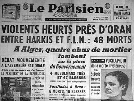 Le Parisien Liber du 21 Mars 1962 Alger 