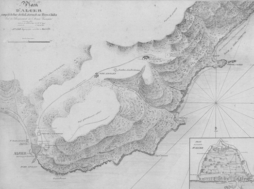 Alger carte de la region 1830.